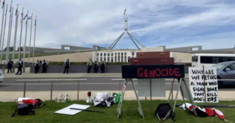 Protesters Rally in Canberra Against Israeli President's Visit