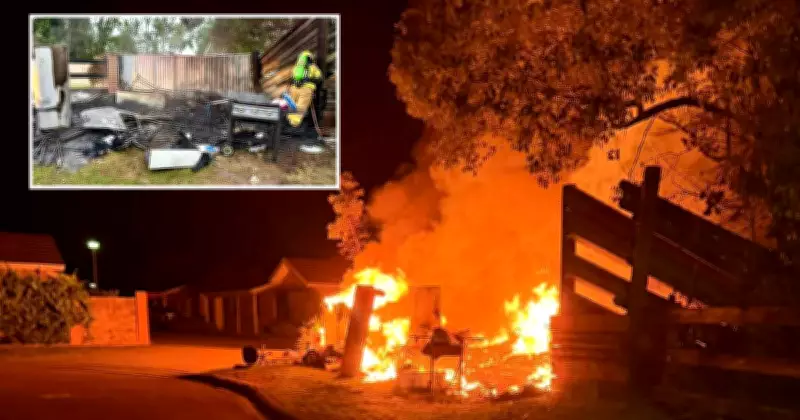 Rubbish Fire Sparks Emergency Response in Raymond Terrace Street