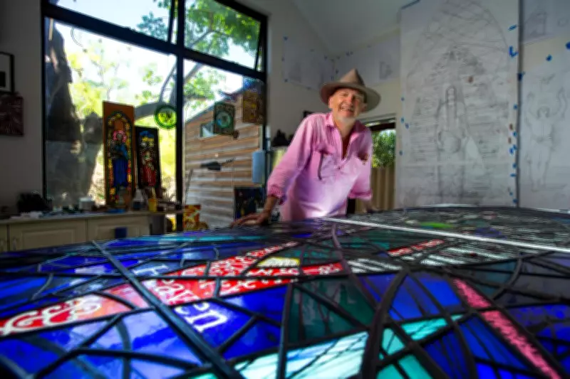 Stained-Glass Artist Vaughn Bisschops Returns to Sculpture by the Sea with Monumental Four-Metre Window Work