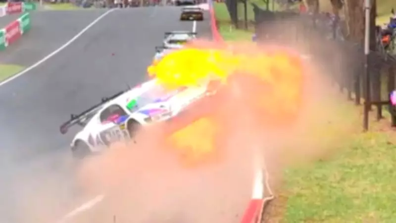 Supercars Driver James Golding Survives Fiery Bathurst 12 Hour Crash
