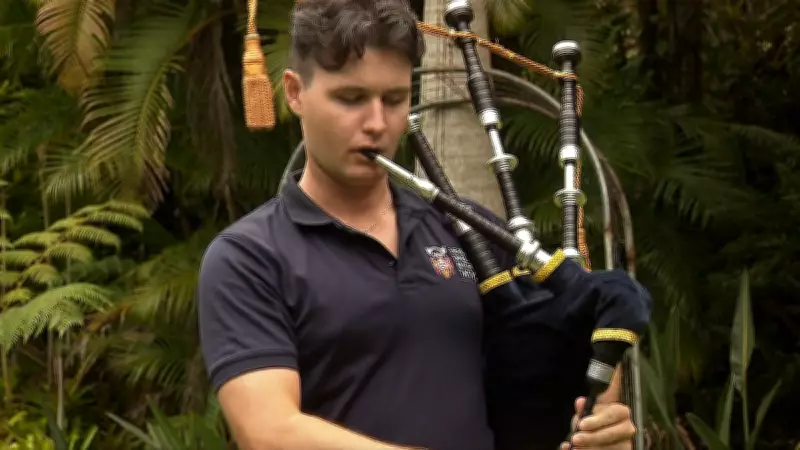 Young Bagpiper's Homecoming: Royal Edinburgh Military Tattoo Debuts in Brisbane
