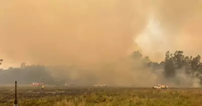 Fire Continues to Burn Near Pacific Highway in Myall Lakes National Park