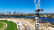 Burswood Point's Somerset Towers Rise as Crane Installation Marks Major Milestone
