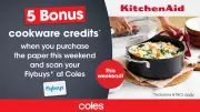 Coles Offers 5 Bonus Credits for KitchenAid Cookware with Newspaper Purchase