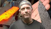 Kobie Rhodes Forges Damascus Knife Masterpieces in Shed Workshop