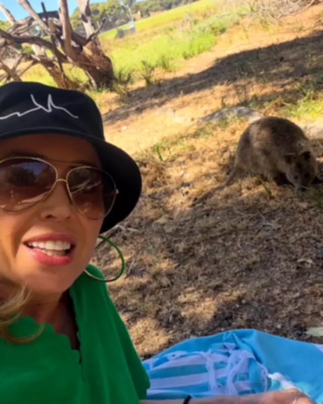 Dannii Minogue Shares Quokka Selfie from Rottnest Island Adventure
