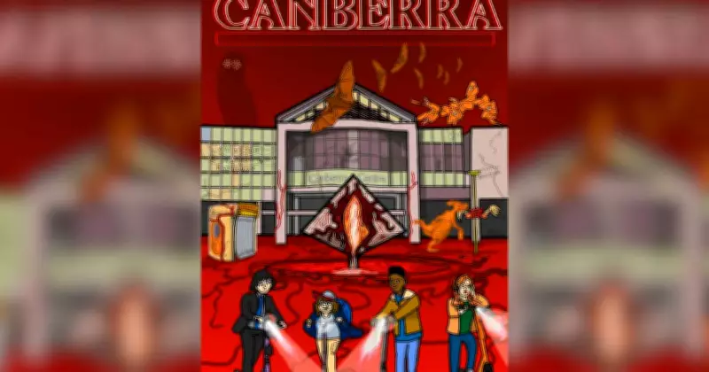 Mick Ashley Unveils Canberra's 'Stranger Things' Inspired Art Installation