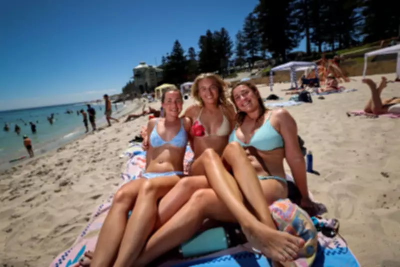 Perth Beachgoers Soak Up Final Scorching Days Before Autumn Cool
