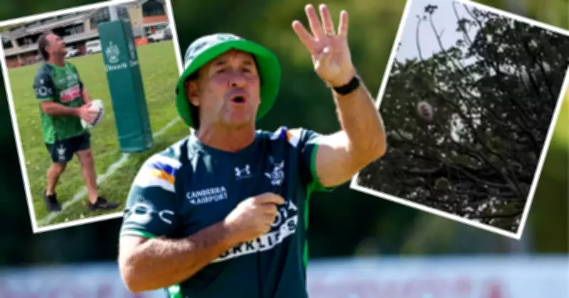 Ricky Stuart's Hilarious Kicking Routine to Fire Up Raiders Halves