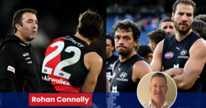 Rohan Connolly Analyzes Essendon and Carlton's AFL Decline as Powerhouses Struggle