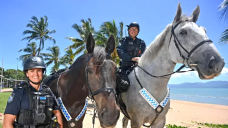 Townsville Police Deploy Mounted Unit to Deter Crime at Sellout Weekend
