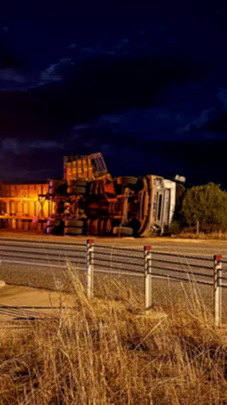 Truck Carrying Chickens Overturns, Shuts Down Brand Highway in Muchea
