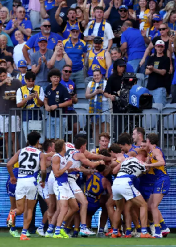 West Coast Eagles' Harley Reid Struck by Charlie Comben, Sparking Brawl