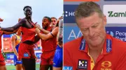 Gold Coast's Mac Andrew Receives Fatherly Advice After On-Field Outburst