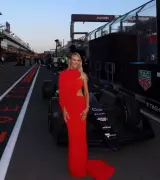 Jules Neale Stuns in Red at Glamour On The Grid Ahead of Australian Grand Prix