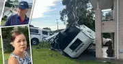 Ute Collides with Caravan, Narrowly Missing Woman in Kanahooka