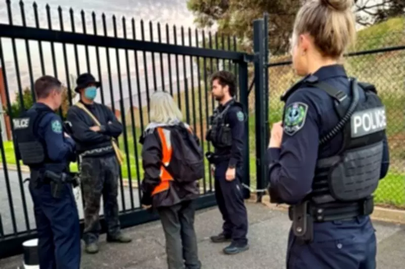 Adelaide Activist Chains Self to Global Defence Plant in Protest