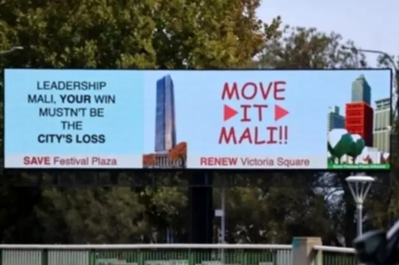 Anti-Festival Tower Billboards Emerge in Adelaide Amid Premier's Office Move Claims