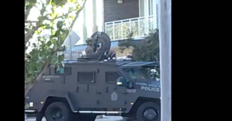 Armoured Police Vehicles Shut Down Cessnock Street in Hunter Valley Operation