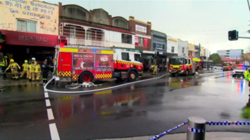 Car Crashes into Campsie Hair Salon, Igniting Major Fire and Emergency Response