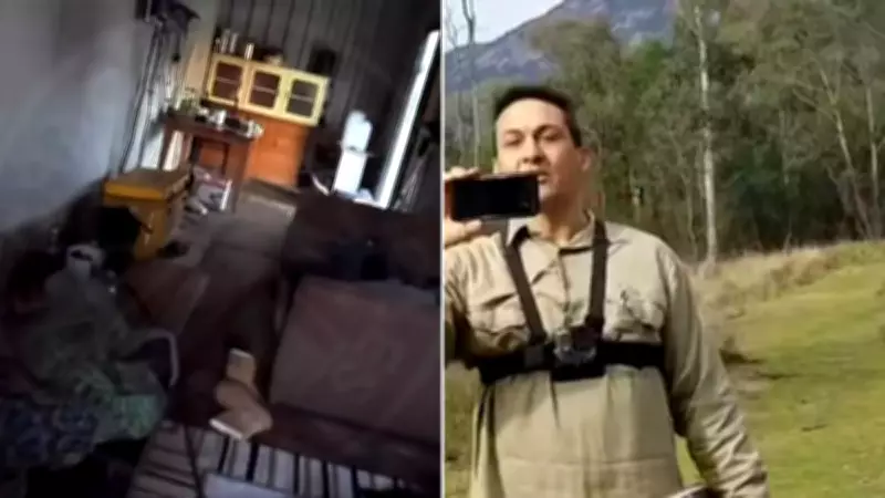 Drone Footage Reveals Inside Look at Cop Killer's Shipping Container Hideout