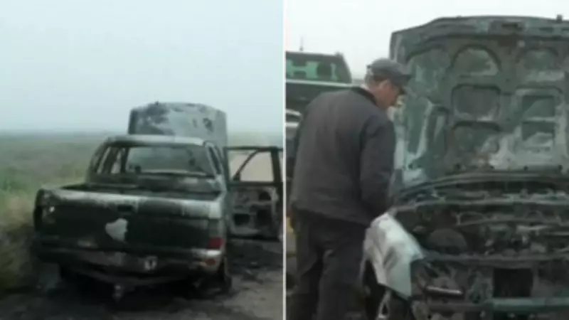 Farmer in undies chases car thieves, ute torched