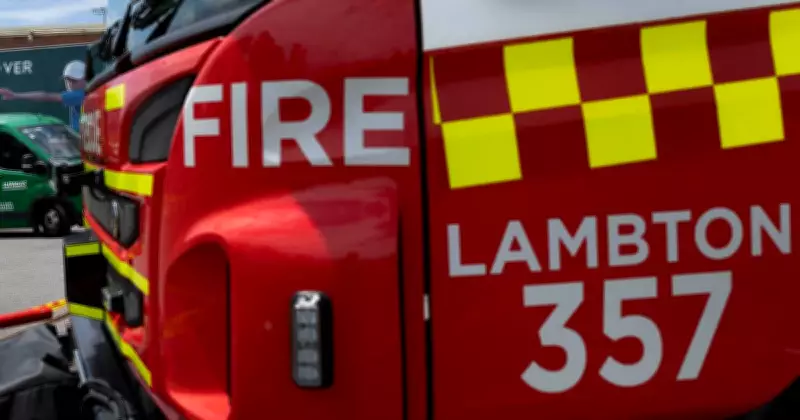 Firefighters battle blaze above Lambton convenience store early Tuesday