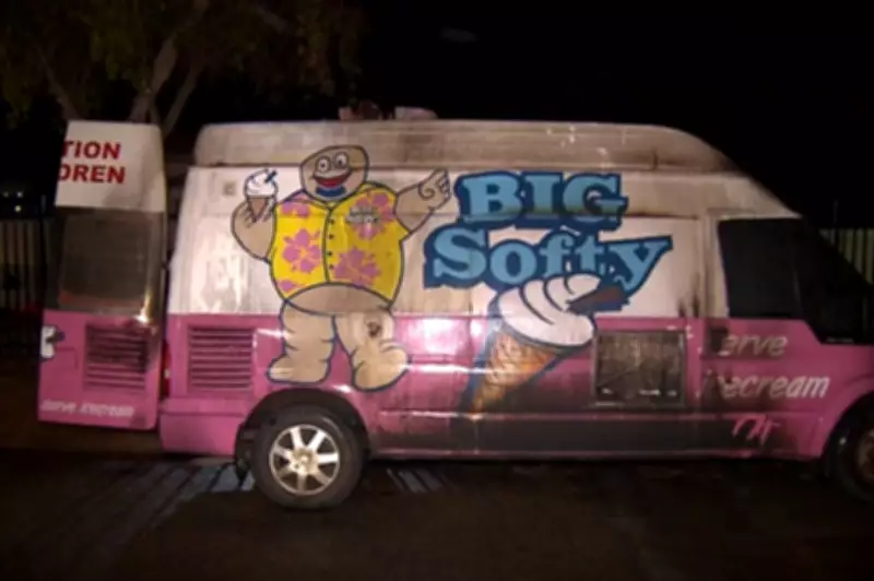 Ice Cream Van Destroyed in Suspicious Fire Incident in Adelaide