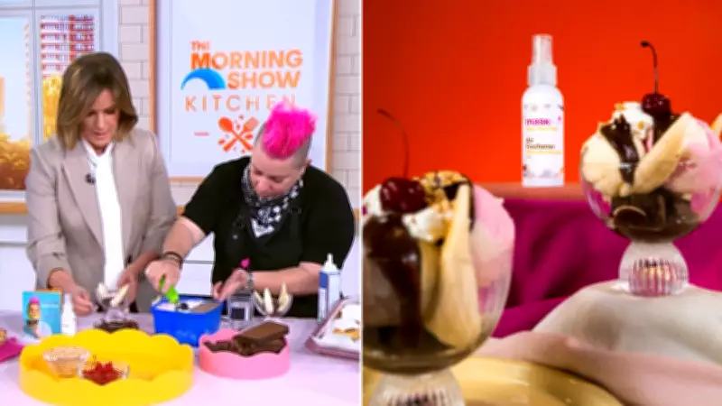 Pastry Chef Anna Polyviou's Banana Fun-Dae Split: A Sugar-Loaded Dessert Spectacle