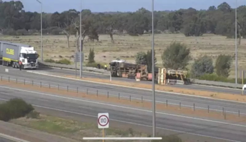Tonkin Highway Northbound Shut After Truck Rollover in Muchea
