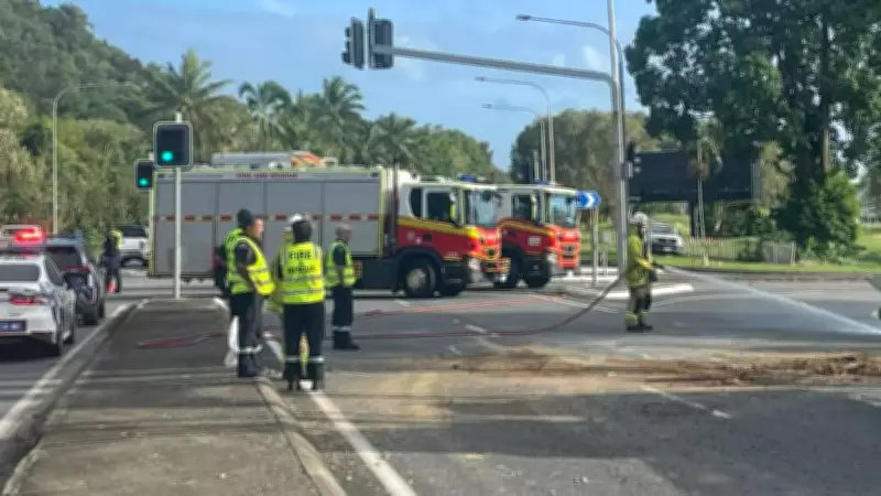 Truck Overturns on Captain Cook Highway, Causing Major Traffic Delays
