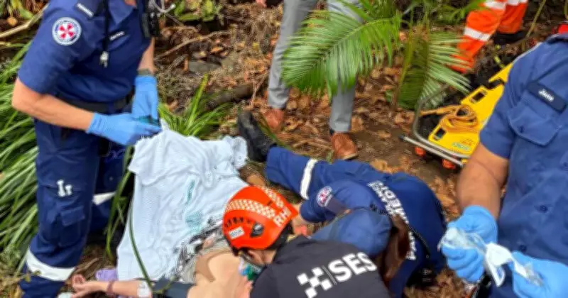 Woman Falls Four Metres Down Embankment in Thirroul Gardening Accident