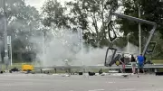 Driver Trapped in Burning Car After Crashing into Power Pole in Condon