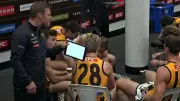 Sam Mitchell's half-time spray at Lloyd Meek explained by Kane Cornes