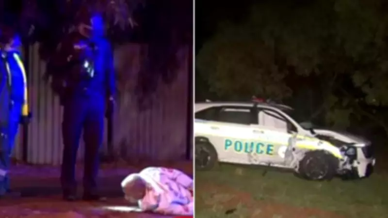 Adelaide man charged after head-on crash with police car, fleeing scene