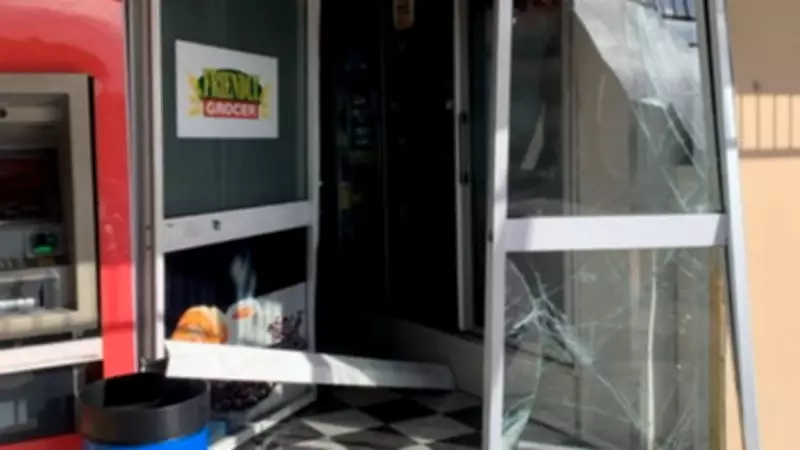 Alleged Thieves Ram Yorkeys Knob Store for Cigarettes