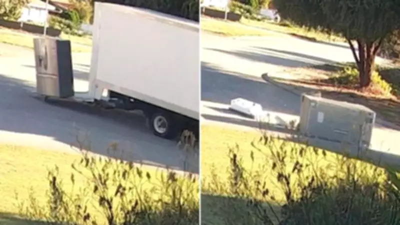 Fridge tumbles from stolen delivery truck in Perth suburb