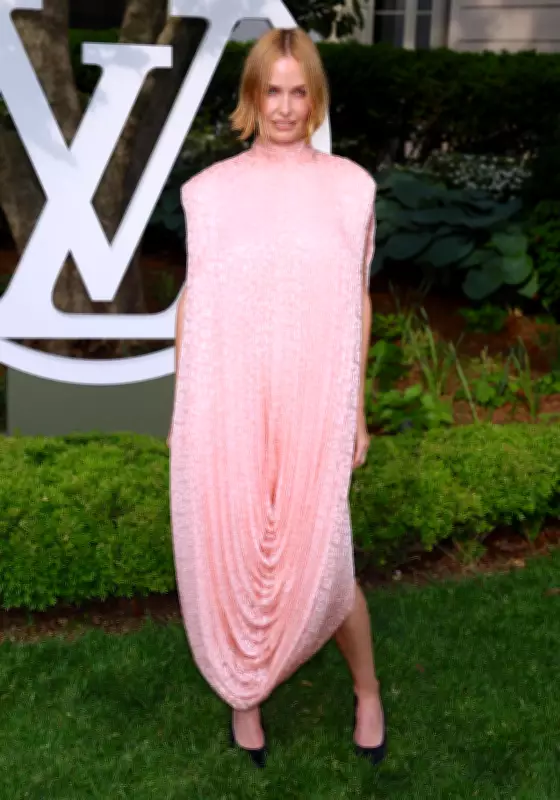 Lara Worthington stuns in $27k Louis Vuitton dress at NYC show