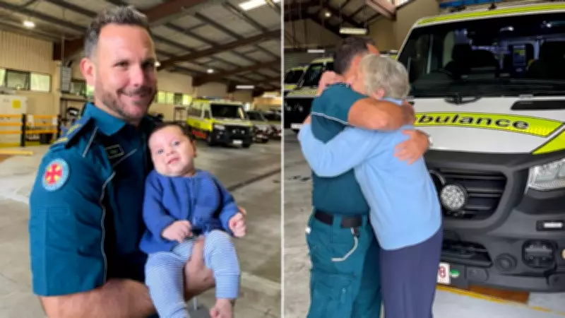 Queensland paramedic honoured after baby named after him