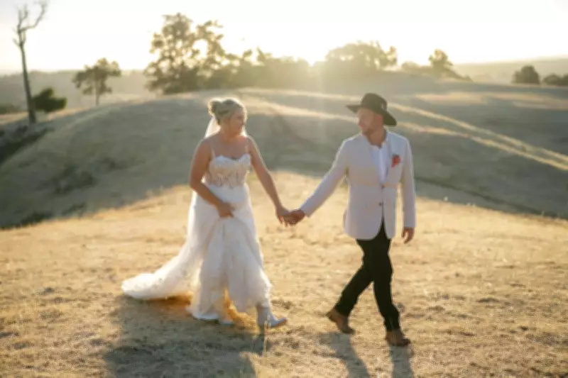 Surprise Highland cows greet bride at Ferguson Valley wedding