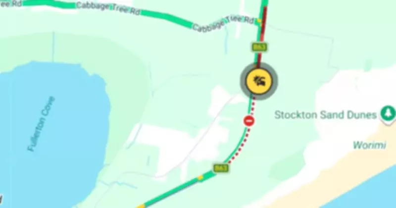 Truck and Three Cars Collide at Fern Bay, Two Trapped