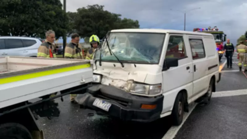 Two Crashes in 45 Minutes Cause Chaos on Wet Melbourne Road