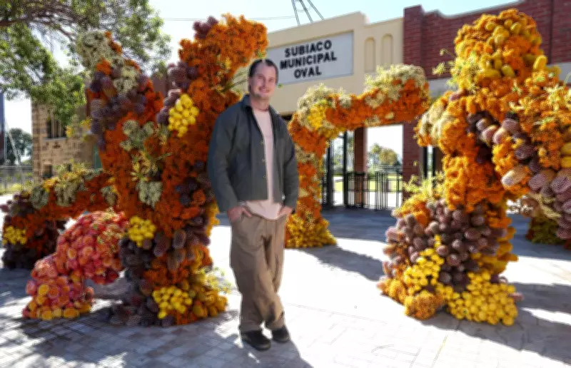 Viral Sydney Florist Bryce Heyworth Unveils Stunning Yellow Sculpture at Subi Blooms