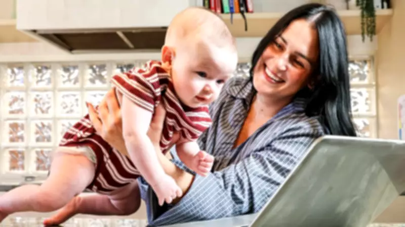 Young Family Separated by Work Reunites for Special Mother's Day
