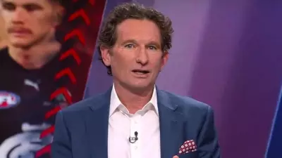Essendon great James Hird hospitalised after choking on lamb during live TV show