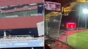 Giant Window Smashes at Gold Coast Suns AFL Match Pre-Game