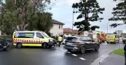 Man in critical condition after car hits pole in Wollongong
