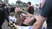 Mitch Robinson Escapes Serious Injury After Scary Tackle in Local Footy Game