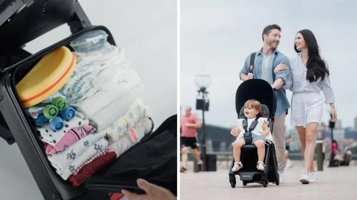 Brisbane Couple Invent World-First Stroller That Transforms into Carry-On Suitcase
