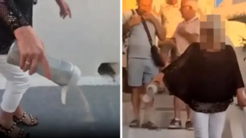 British Tourist Sparks Fury by Scattering Ashes in Santorini Street